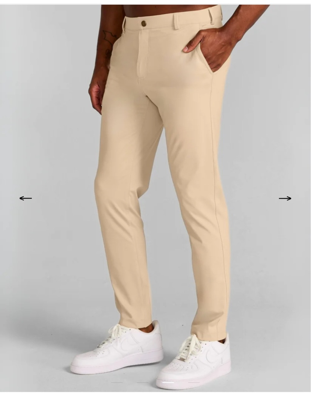 REDVANLY Light Khaki Bradley Golf Pants